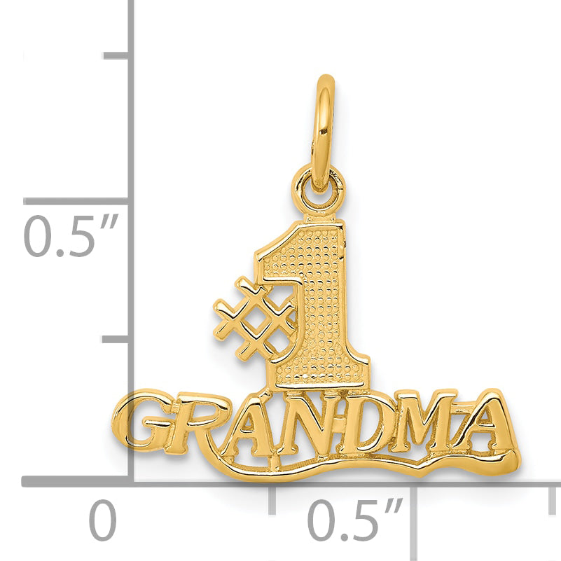 10k Yellow Gold #1 GRANDMA Charm