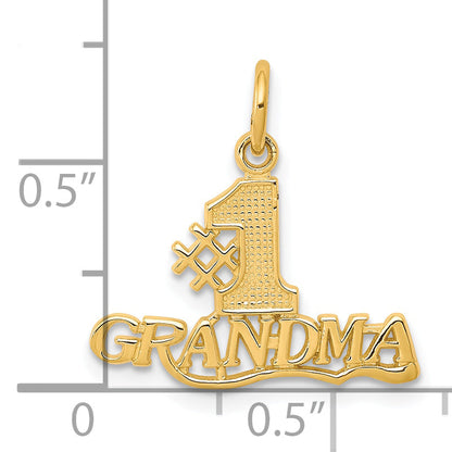 10k Yellow Gold #1 GRANDMA Charm