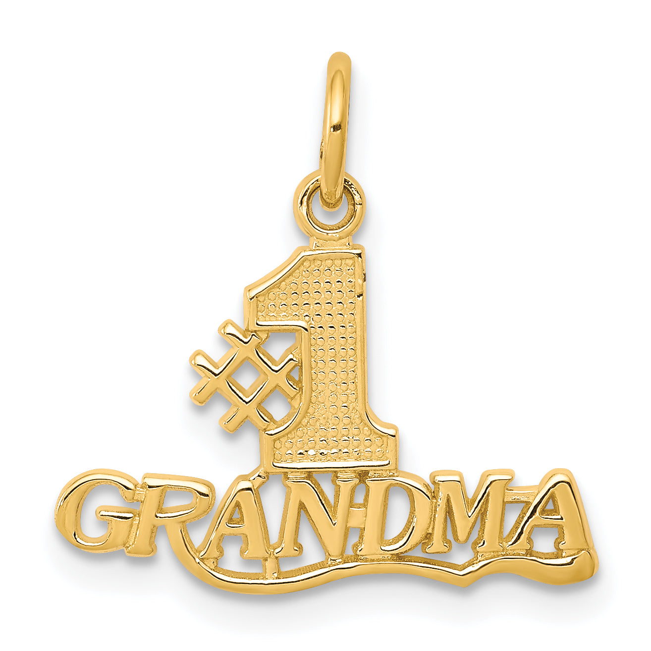 10k Yellow Gold #1 GRANDMA Charm
