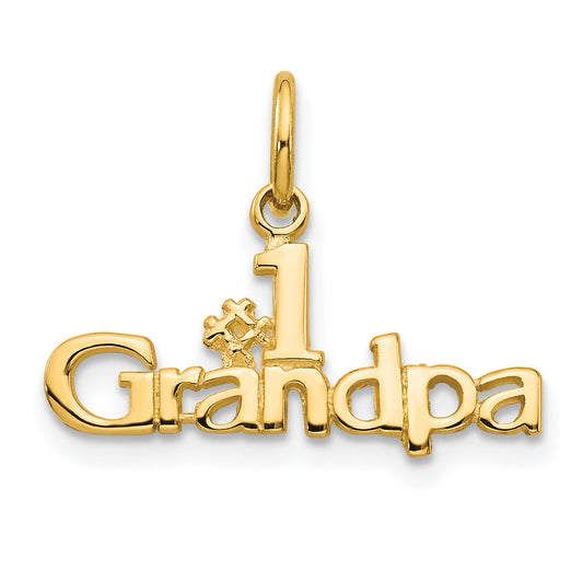 10k Yellow Gold #1 GRANDPA Charm