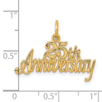 10k Yellow Gold 25th ANNIVERSARY Charm