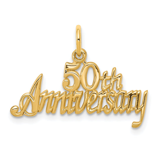 10k Yellow Gold 50th ANNIVERSARY Charm