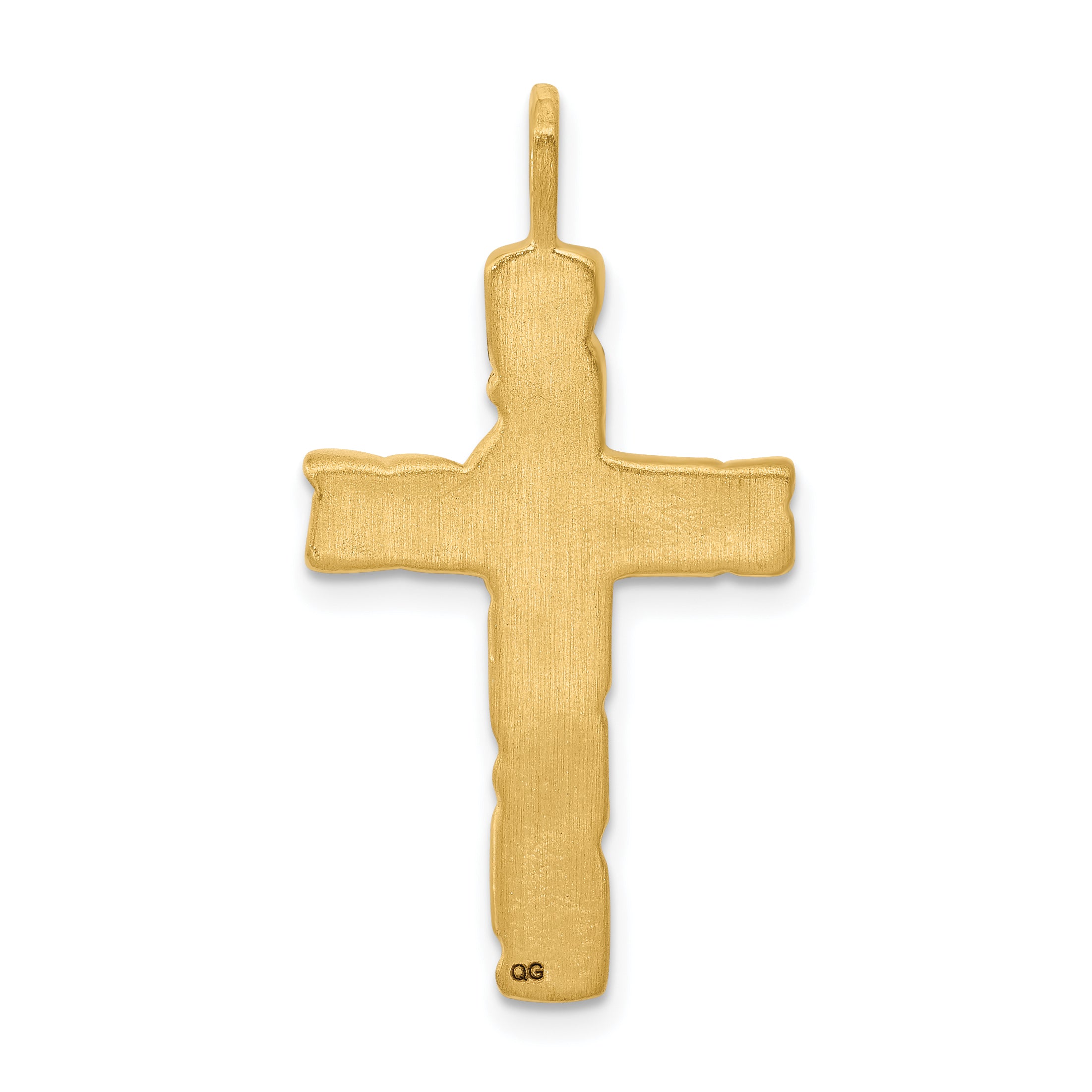 10K Yellow Gold Nugget Cross Pendant