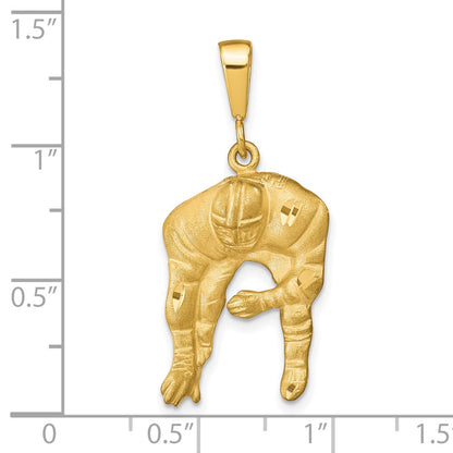 10k Yellow Gold Football Charm