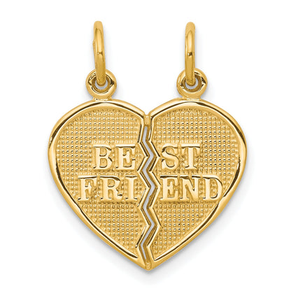 10k Yellow Gold BEST FRIEND 2 Piece Break-A-Part Charm