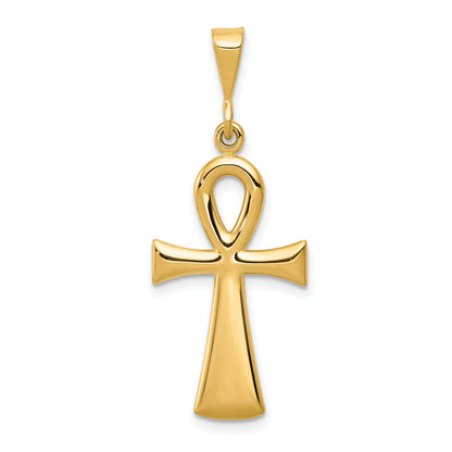 10K Yellow Gold Egyptian Ankh Cross Pendant