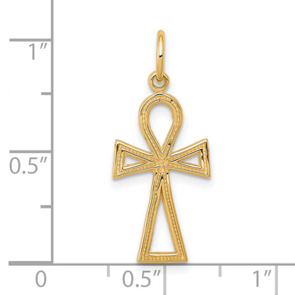 10k Yellow Gold Ankh Cross Charm