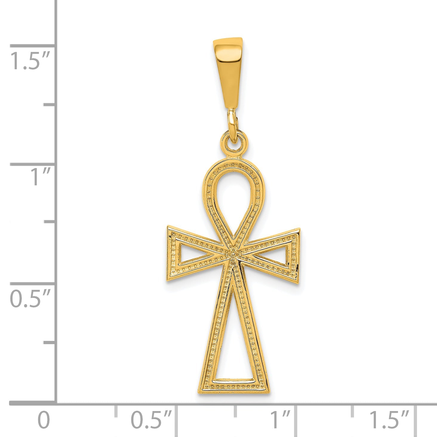 10k Yellow Gold Ankh Cross Charm