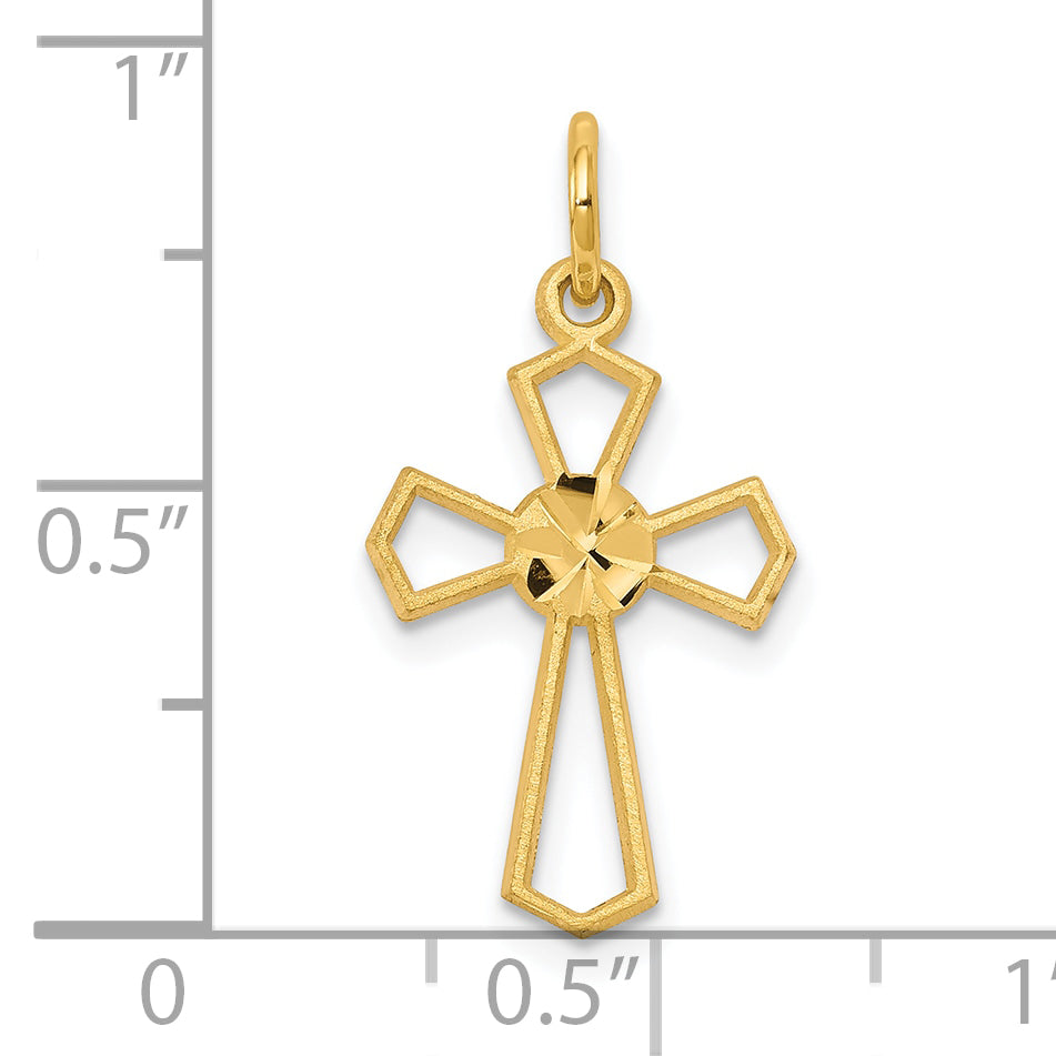 10k Yellow Gold Cross Charm
