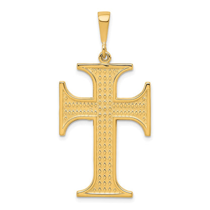 10k Yellow Gold Cross Charm