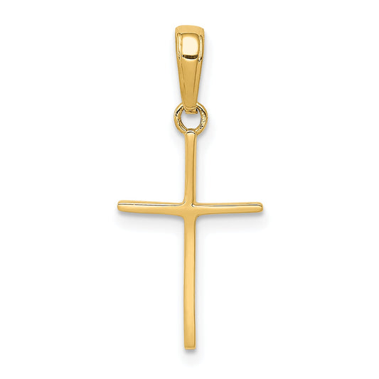 10K Yellow Gold 10K Polished Cross Pendant