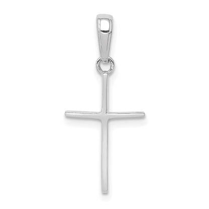 10K White Gold 10Kw Polished Cross Pendant