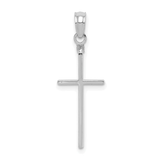 10K White Gold 10K Polished Cross Pendant