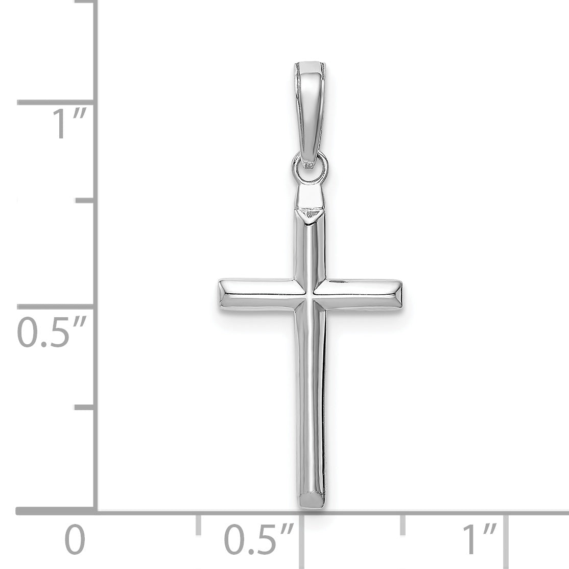 10K White Gold 10K Reversible Latin Cross Pendant