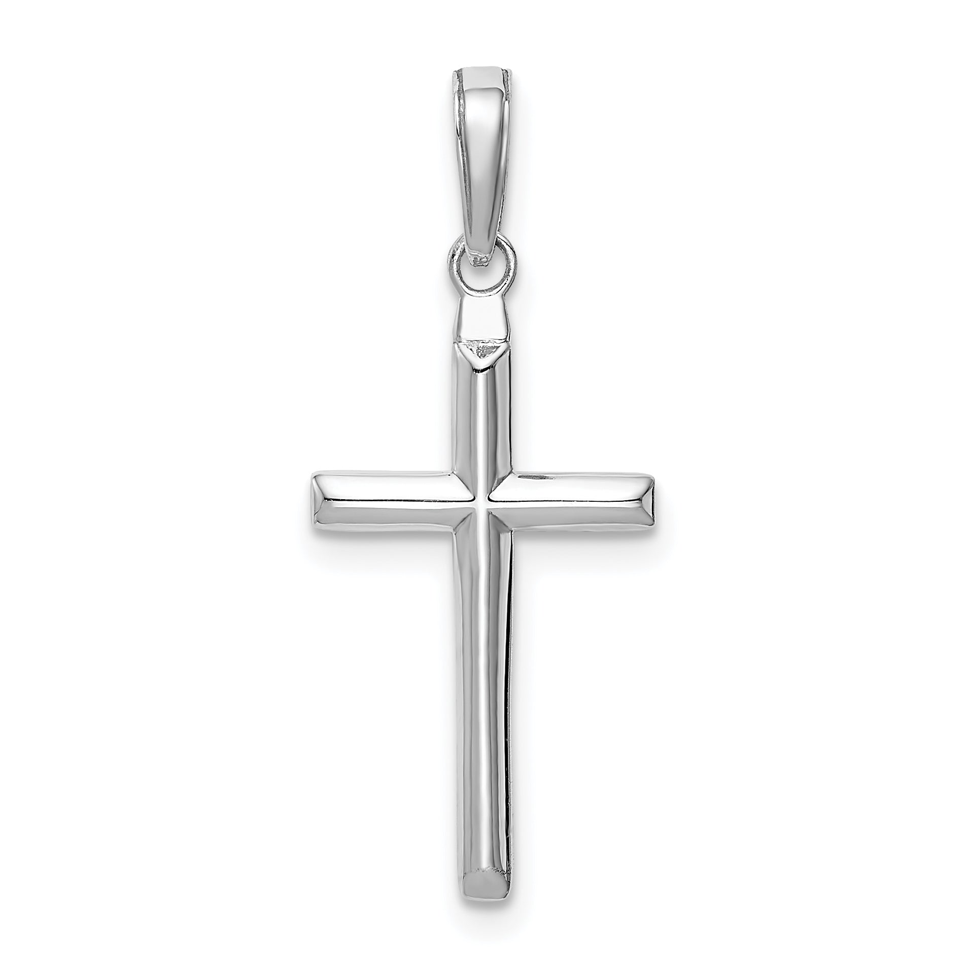 10K White Gold 10K Reversible Latin Cross Pendant