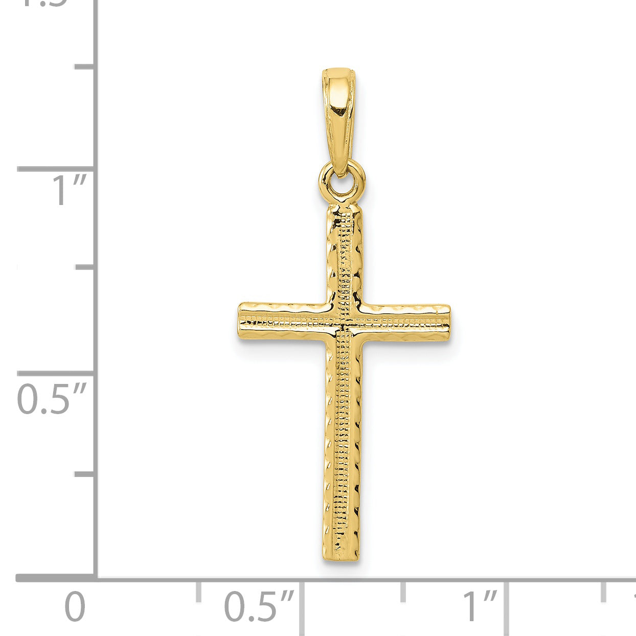 10K Yellow Gold 10K Latin Cross Pendant