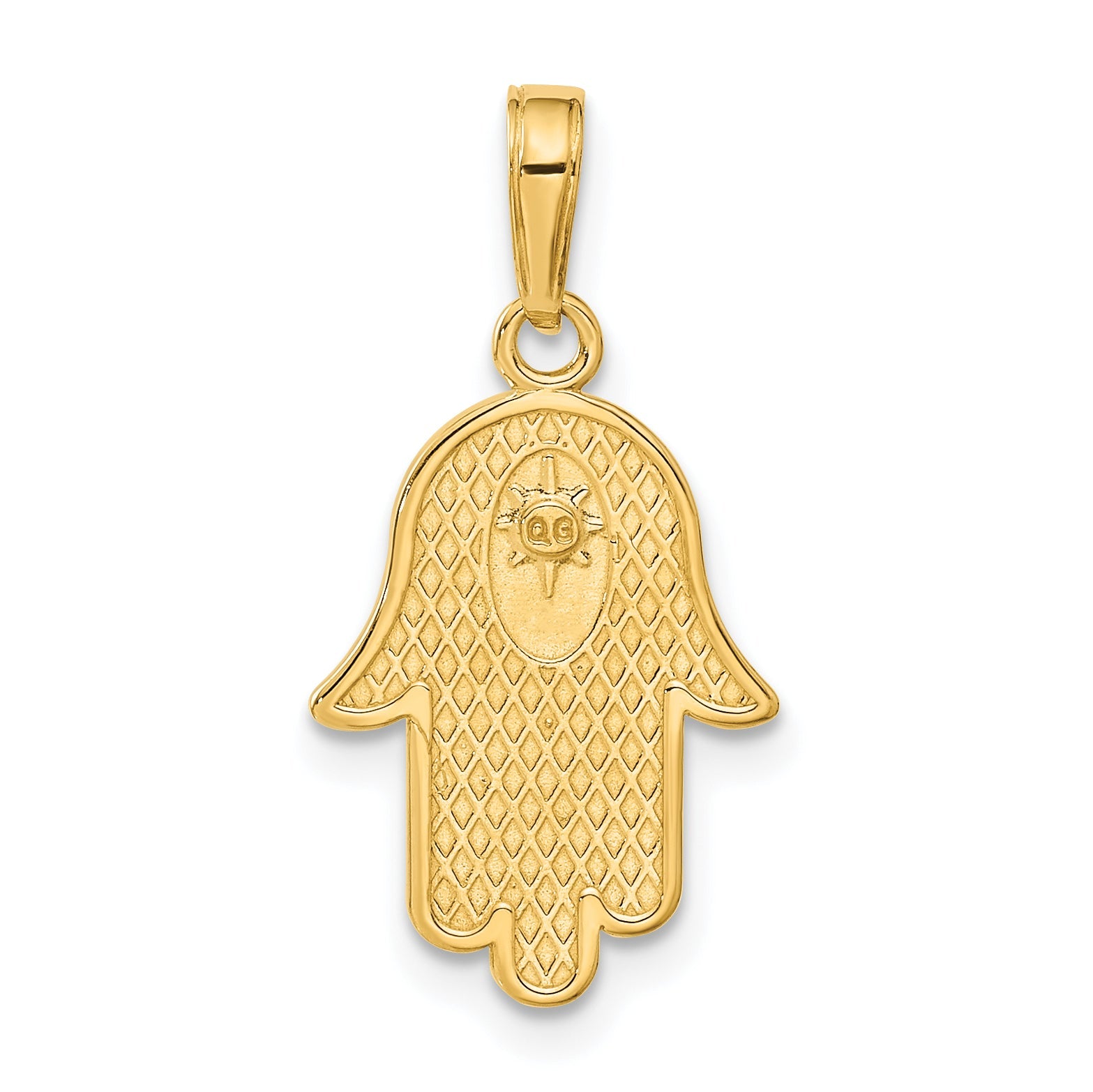 10K Yellow Gold 10K Hamsa W/Star Of David Pendant