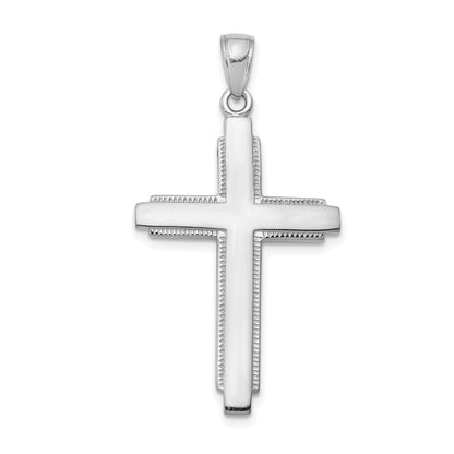 10K White Gold 10K Solid Cross Pendant
