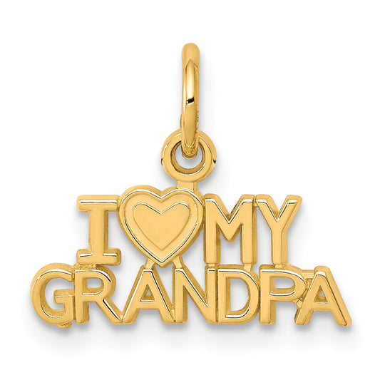 10k Yellow Gold I LOVE MY GRANDPA Charm