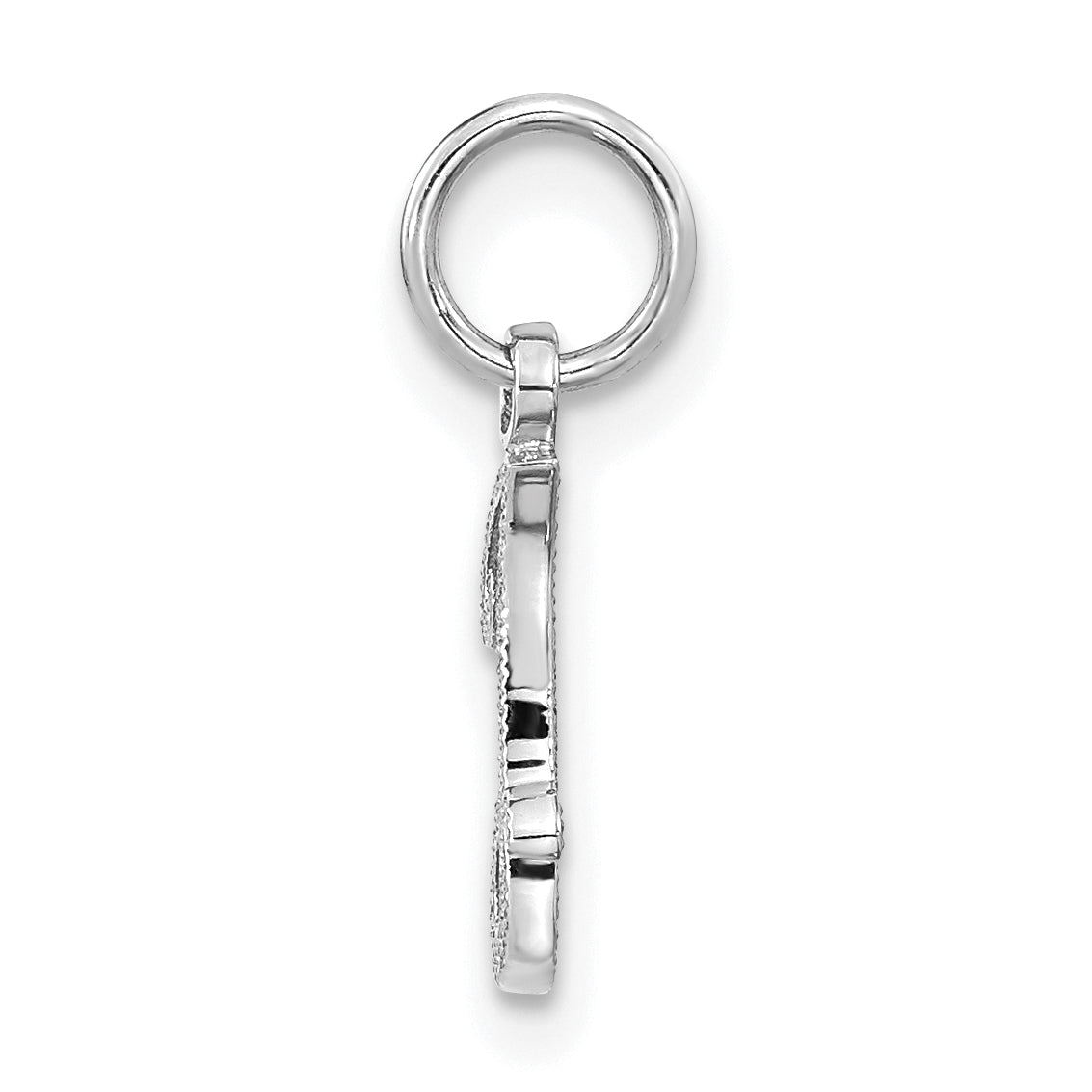 10K White Gold 10Kw Initial I Charm
