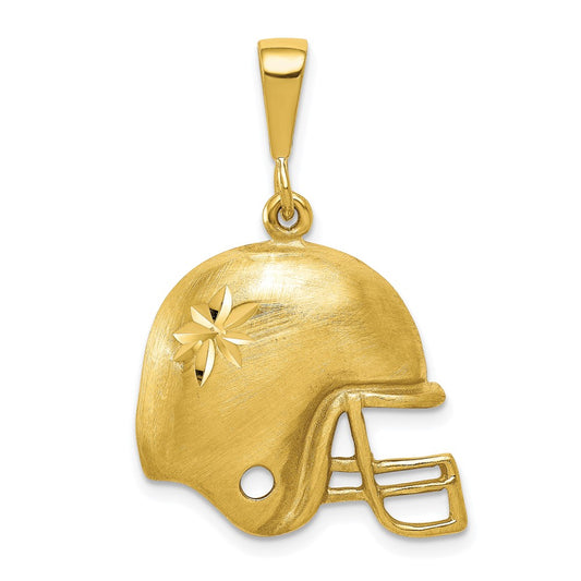 10k Yellow Gold Football Helmet Charm