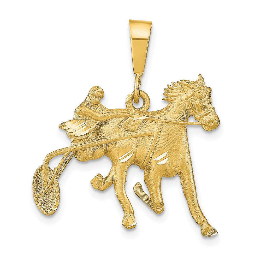 10k Yellow Gold Horse Racing Charm