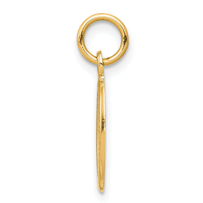 10K Yellow Gold Solid Satin Polished St. Christopher Pendant