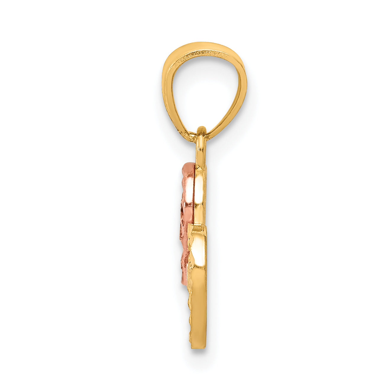 10K Two-Tone Small 15 Anos Charm