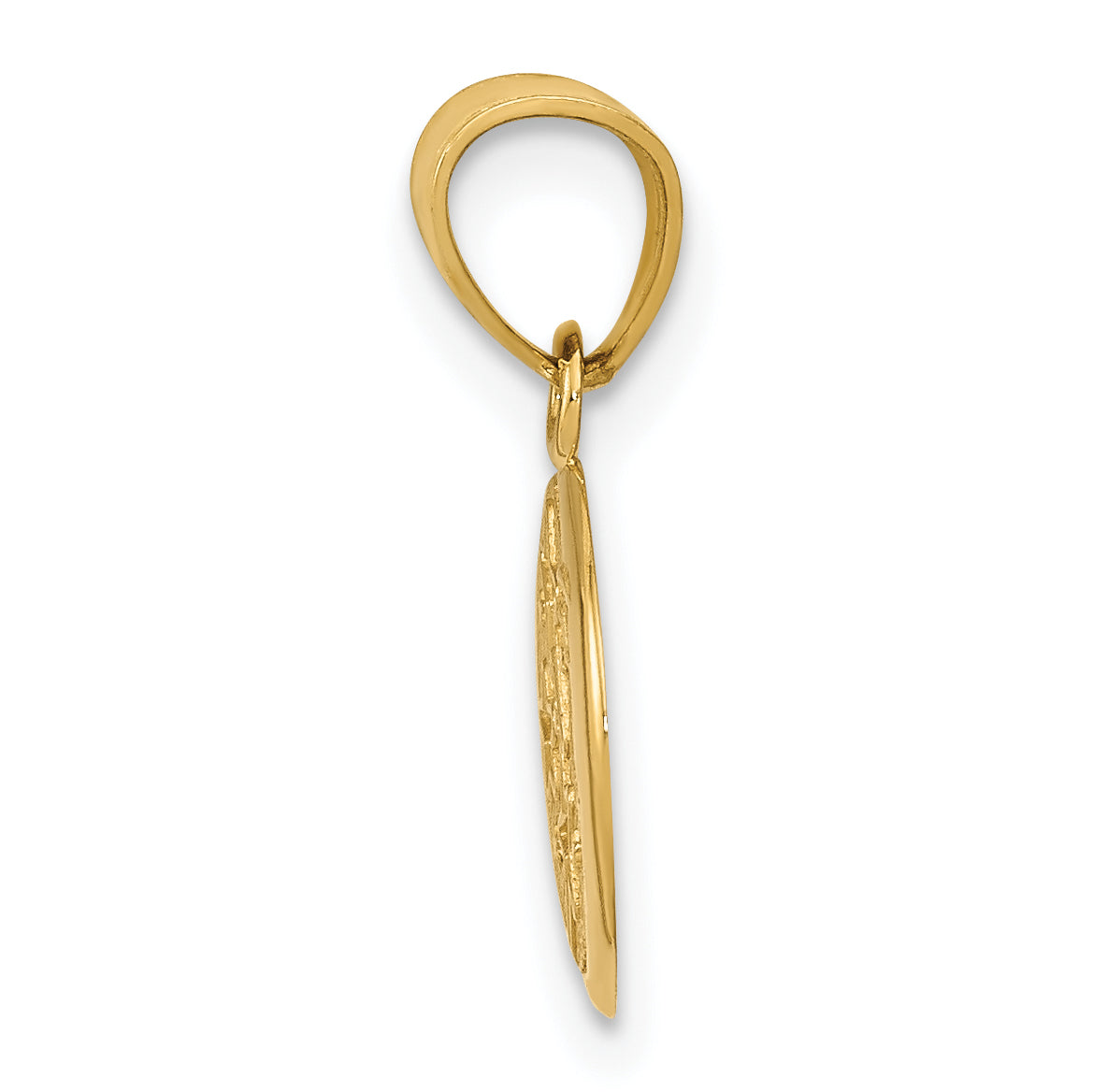 10K Yellow Gold Moon & Stars Pendant