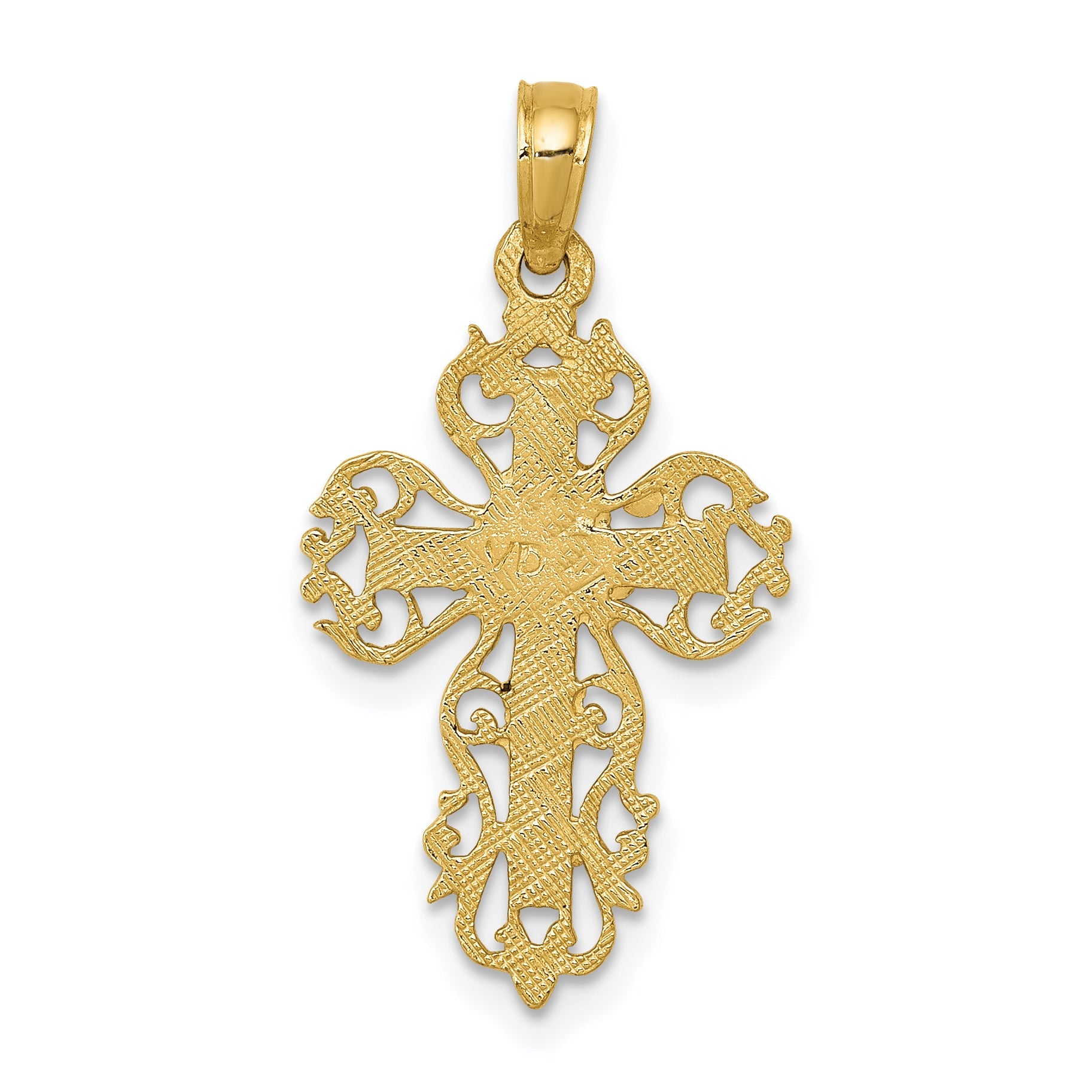 10K Yellow Gold Fancy Cross Pendant