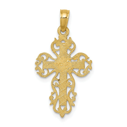 10K Yellow Gold Fancy Cross Pendant