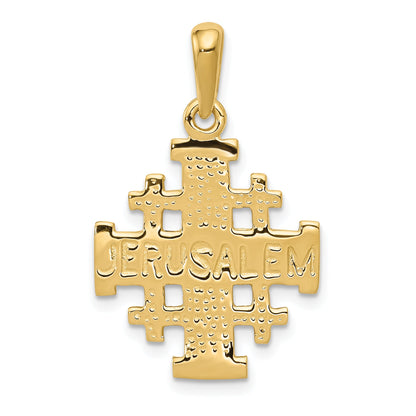 10K Yellow Gold Jerusalem Cross Pendant
