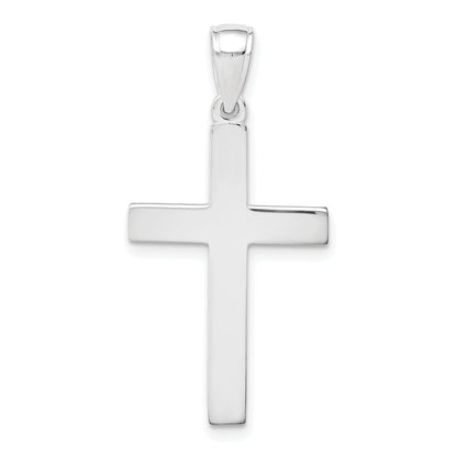 10K White Gold Cross Pendant