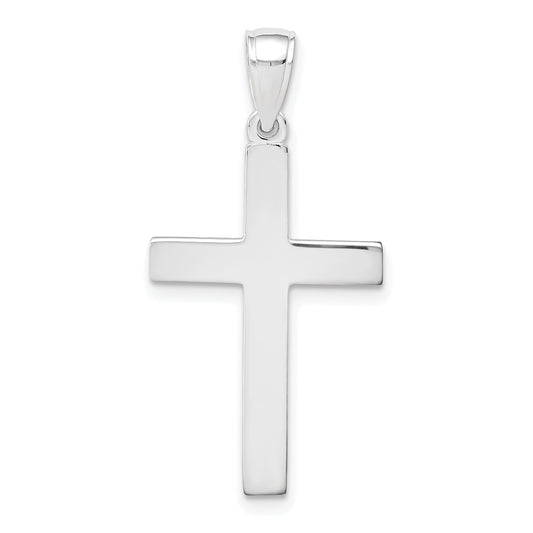 10K White Gold Cross Pendant