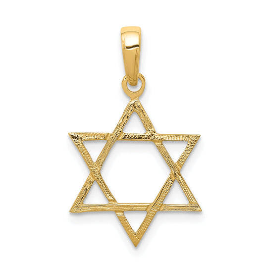 10K Yellow Gold 10K Star Of David Pendant