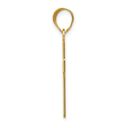 10K Yellow Gold 10K Small Satin Cross Pendant