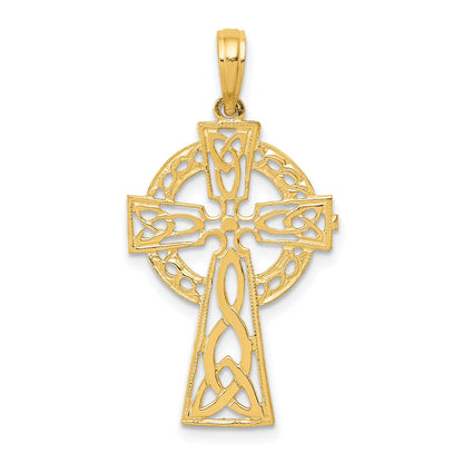 10K Yellow Gold 10K Polished Celtic Cross Pendant