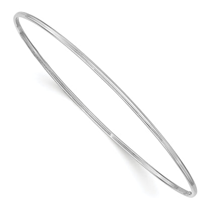 10K White Gold 1.5mm Polished Slip-On Bangle Bracelet