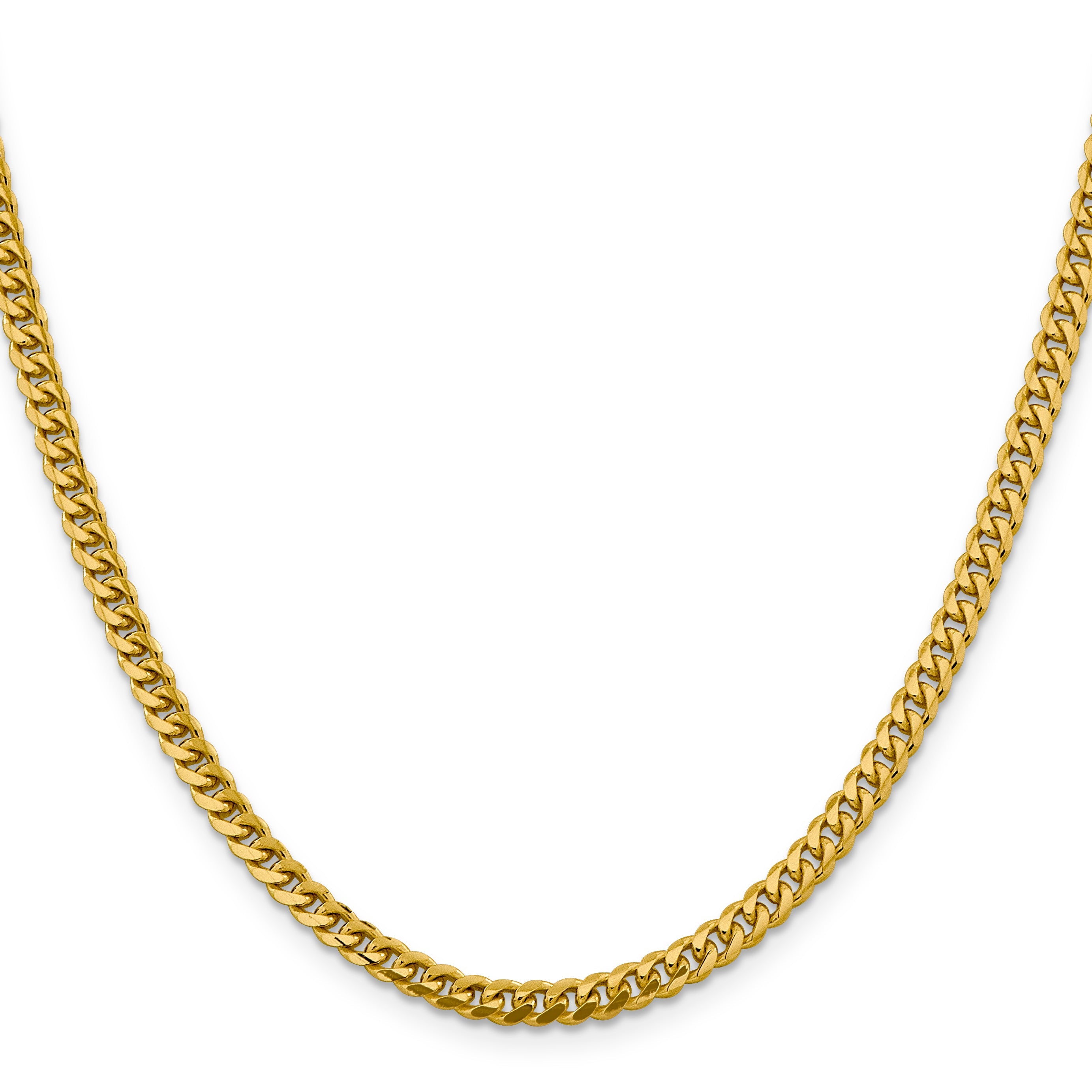 26 Inch 10K Yellow Gold 10K 4.25mm Solid Miami Cuban Chain Necklace