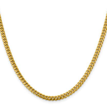 26 Inch 10K Yellow Gold 10K 4.25mm Solid Miami Cuban Chain Necklace