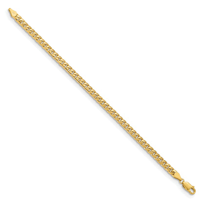 8 Inch 10K Yellow Gold 10K 4.3mm Solid Miami Cuban Chain Bracelet