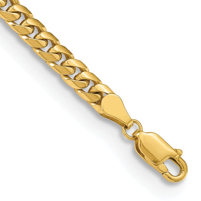 7 Inch 10K Yellow Gold 10K 4.3mm Solid Miami Cuban Chain Bracelet