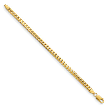 7 Inch 10K Yellow Gold 10K 5mm Solid Miami Cuban Chain Bracelet