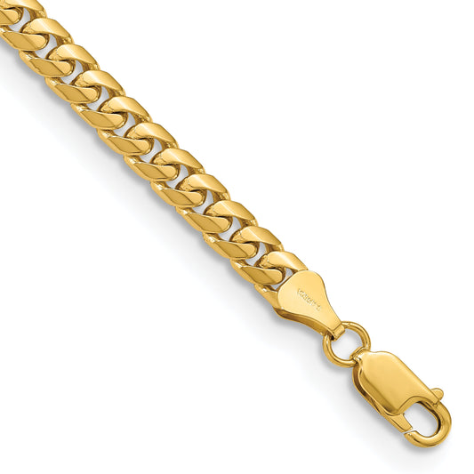 8.5 Inch 10K Yellow Gold 10K 5.5mm Solid Miami Cuban Chain Bracelet