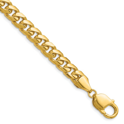 9 Inch 10K Yellow Gold 10K 8.0mm Solid Miami Cuban Chain Bracelet
