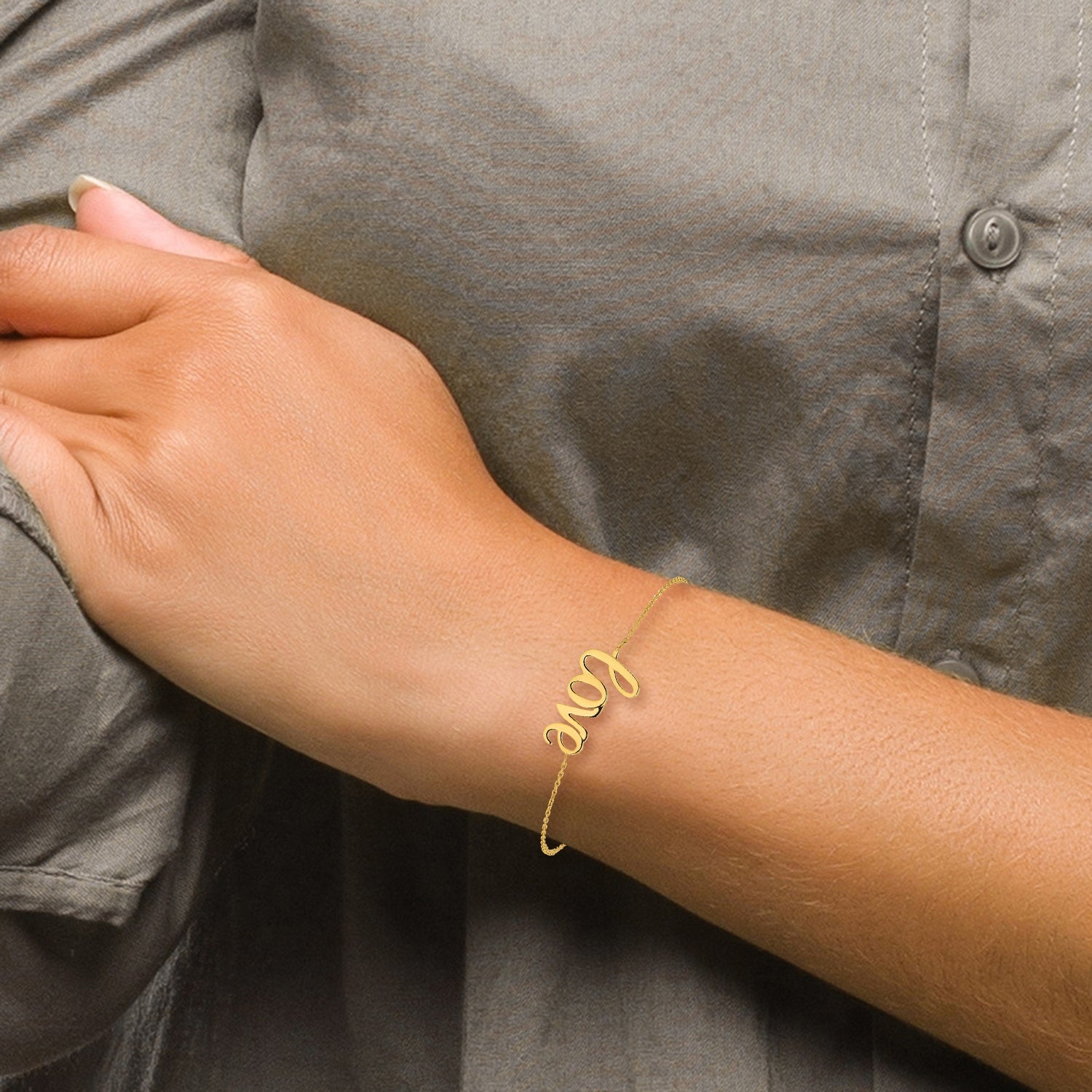 10K Yellow Gold 10K Polished Love Bracelet