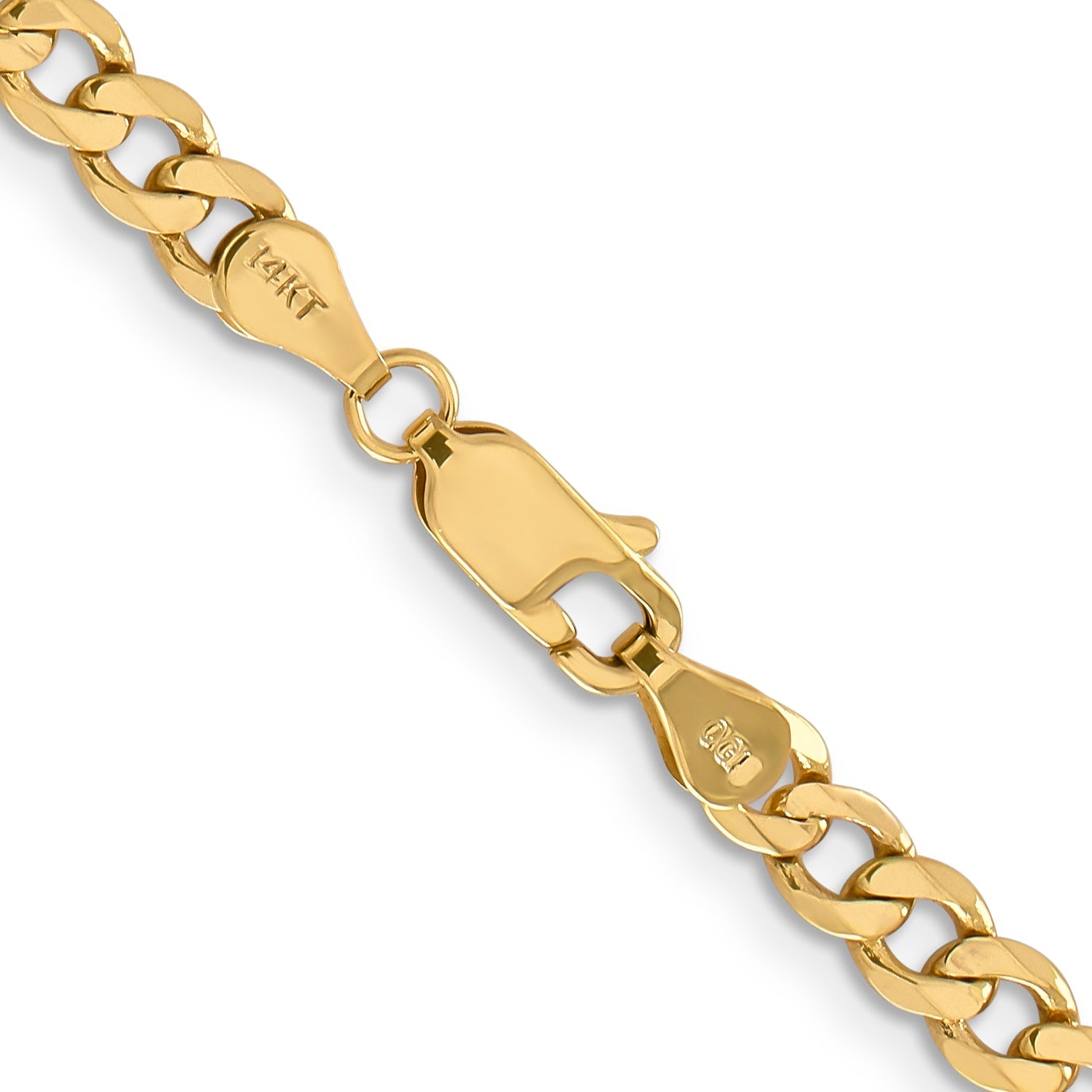 16 Inch 10K Yellow Gold 10K 4.75mm Flat Figaro Chain Necklace