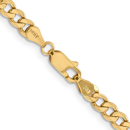 2 Inch 10K Yellow Gold 10K 4.75mm Flat Figaro Chain Necklace