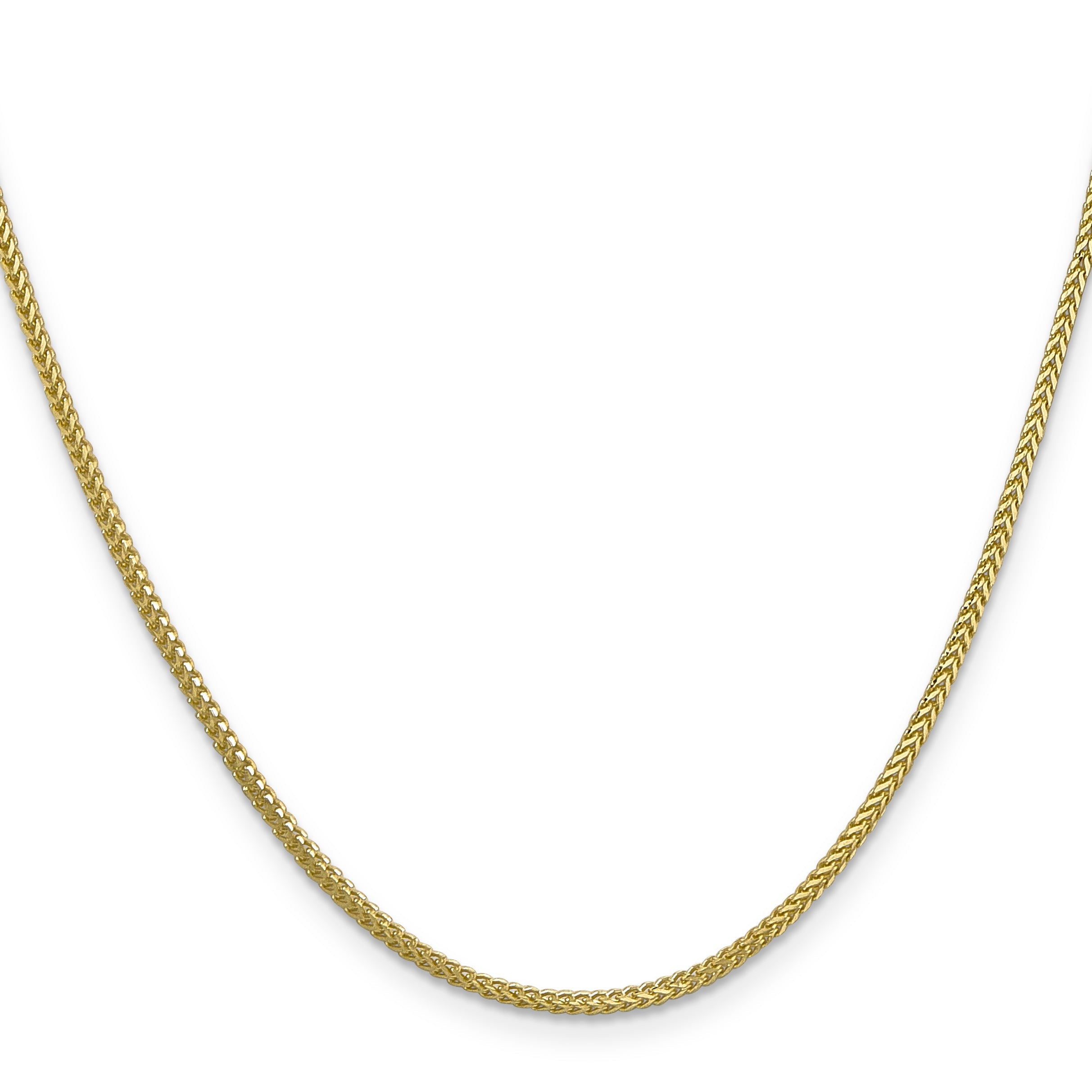 16 Inch 10K 1.3mm Franco Chain Necklace