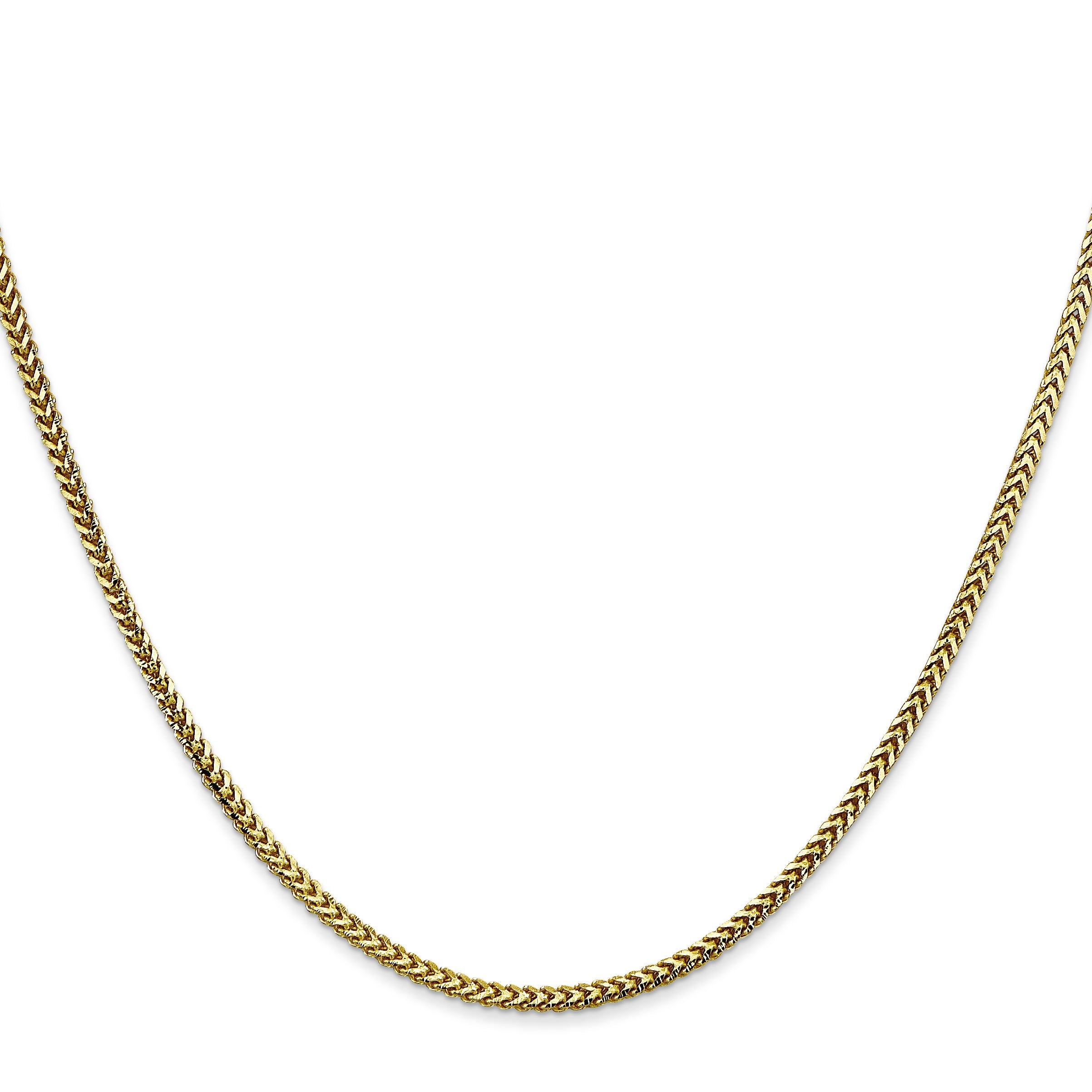 20 Inch 10K 1.5mm Franco Chain Necklace